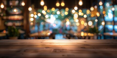 Canvas Print - restaurant blurred background