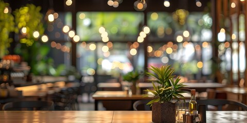 Canvas Print - restaurant blurred background