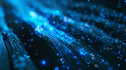 Aufkleber - A blue and white image of a wire with many small dots