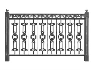 Wall Mural - Openwork  cast  railings. B.