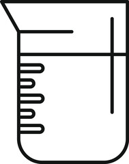 Poster - simple measuring beaker icon depicting a piece of laboratory glassware used for measuring the volume