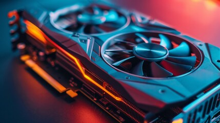 Poster - A computer fan is shown on a black background