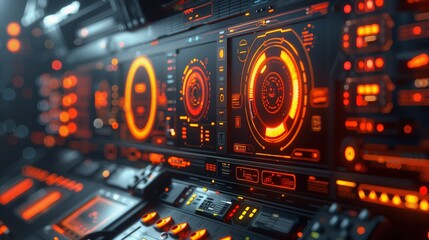Poster - A close-up view of an AI system monitoring and optimizing lab equipment, showcasing advanced technology and automation in a futuristic setting.