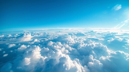 Aufkleber - The sky is blue and filled with clouds