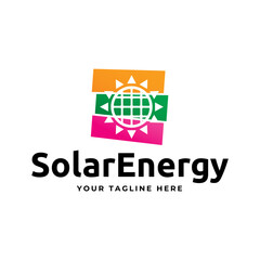 Canvas Print - Solar Energy logo designs vector, Sun power logo