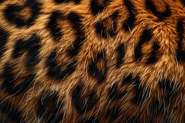 Poster - Leopards skin pattern, extreme close-up, top view, leopard fur texture background, high resolution photography