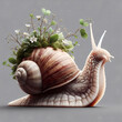 © HoneyStock - The image features a snail, a slow animal, isolated on a transparent background, as seen in a side view photo.