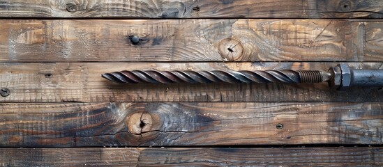Aufkleber - Drill wood floor with ample copy space image