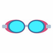 © Roi_and_Roi - Swim goggles for kids vector cartoon illustration isolated on a white background.
