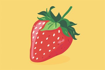 Wall Mural - strawberry with leaves