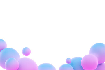 Sticker - PNG gradient liquid fluid border, transparent background