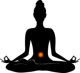 Wall Mural - Meditation aura and sacral chakra vector