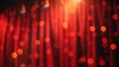 © tashechka - Blurred red lights and curtain create a festive bokeh effect, adding a warm and celebratory ambiance.