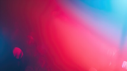 Poster - Bright red and blue gradient background with blurred lens photography