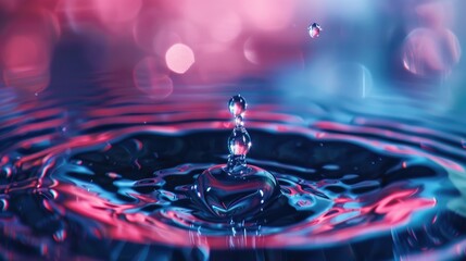 Poster - Close up background of a water droplet