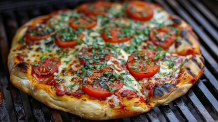 Poster - Share tips for grilling pizza outdoors.