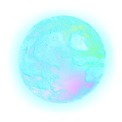 Poster - Aesthetic neon earth png sticker illustration, transparent background