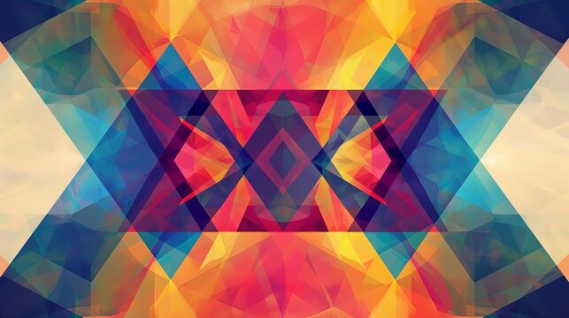 Describe how symmetry adds balance and harmony to geometric compositions.
