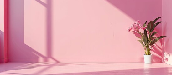 Aufkleber - Elegant pink backdrop with minimal design ideal for a copy space image