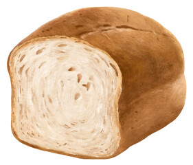 Wall Mural - Bread loaf png sticker, homemade pastry, transparent background