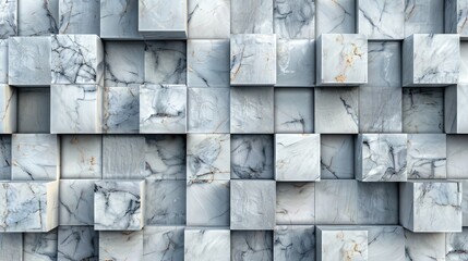 Poster - Background made of marble blocks