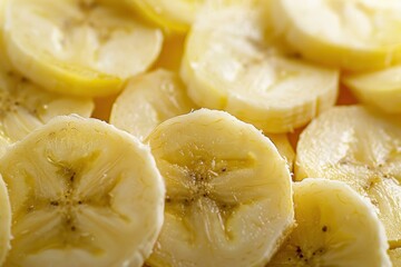 Wall Mural - Sliced Bananas Close-Up 