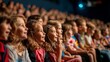 © RaptorWoman - A group of children captivated by a live theater performance, with excitement and joy visible in their expressions.
