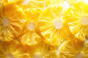 Wall Mural - Pineapple Slices in Sunlight