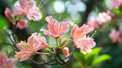 Canvas Print - Bauhinia Orchid Tree Blooms in Spring