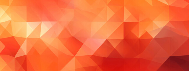 Poster - Abstract red orange geometric triangle background with copy space text for modern, minimalist, and technology design.