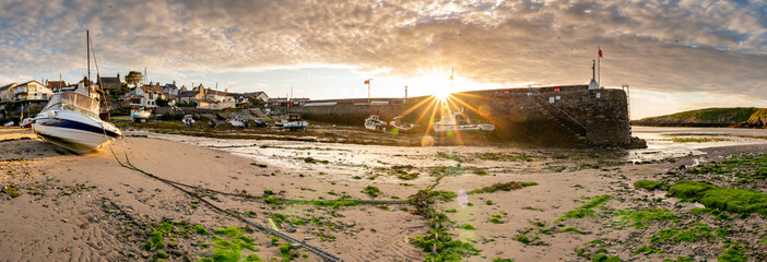 Wall Mural - sunset at Cemaes Bay Ilse of Anglesey