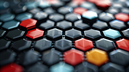 Poster - Hexagons pattern