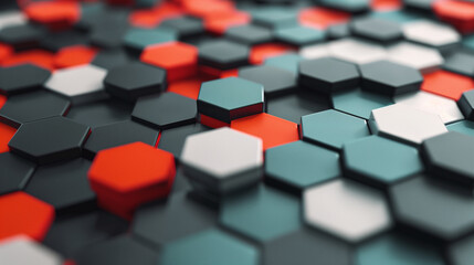 Poster - Hexagons pattern 