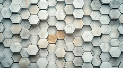 Poster - Hexagons pattern