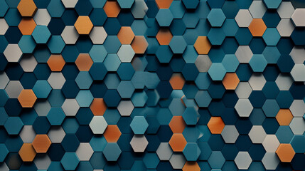 Poster - Hexagons pattern