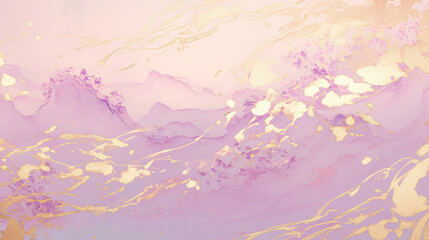 Poster - Abstract pink and gold marble texture with copy space text for luxury, elegant, and art design.