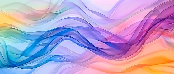 Poster - abstract background with colorful waves and a blurred effect.