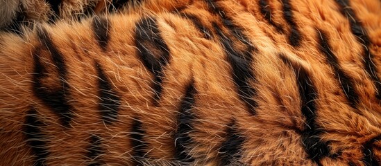 Aufkleber - Tiger s coat showing distinctive stripes in compelling copy space image