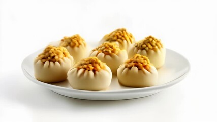 Canvas Print -  Delicious goldenbrown dumplings ready to be savored