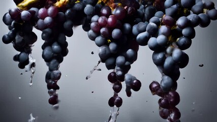 Wall Mural -  Vibrant grapes fresh and juicy ready for harvest