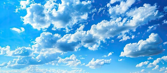 Canvas Print - A beautiful blue sky and clouds provide a picturesque background with ample copy space for a wallpaper or banner image