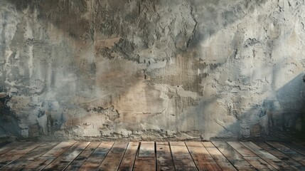 Wall Mural - Vintage loft style grey concrete wall background