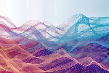 Poster - Abstract colorful wave patterns