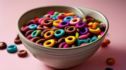 Poster -  A rainbow of donut holes in a bowl