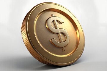 Wall Mural - dollar gold coin illustration