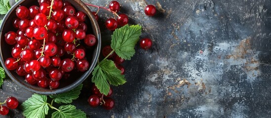 Aufkleber - Delicious red currant with copy space image