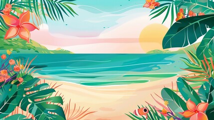 Wall Mural - Summer concept wallpaper design