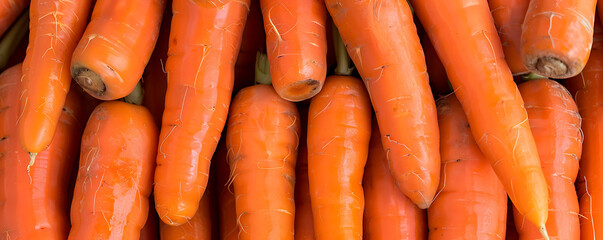 Wall Mural - Close up orange Fresh vegetable juicy carrots background