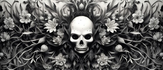 Poster - Damask Material Structure Background - Generative AI