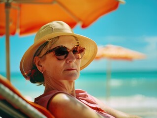 Canvas Print - person on the beach